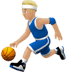 ⛹🏼‍♂️ man bouncing ball: medium-light skin tone display on Apple